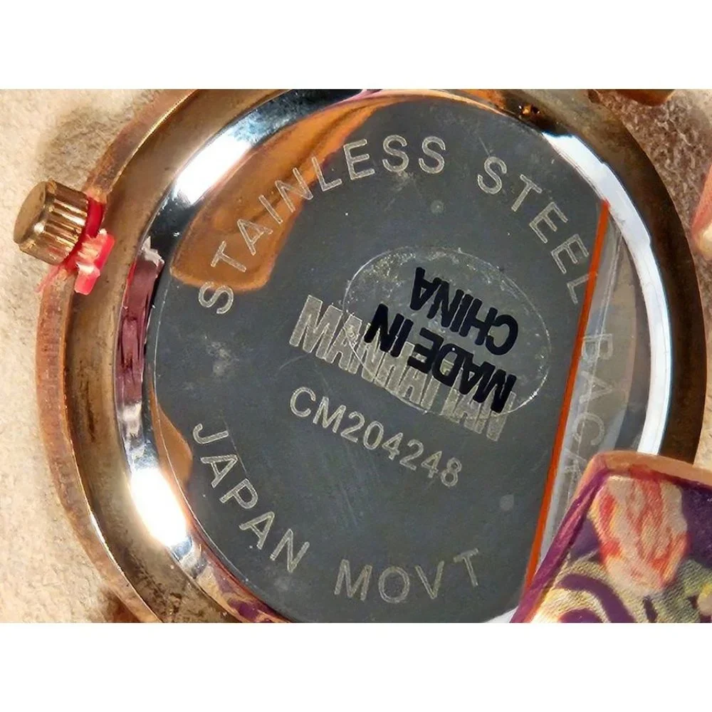 NIB Womens Croton‎ Manhattan Watch with Bronze Tone Rhinestone Bezel